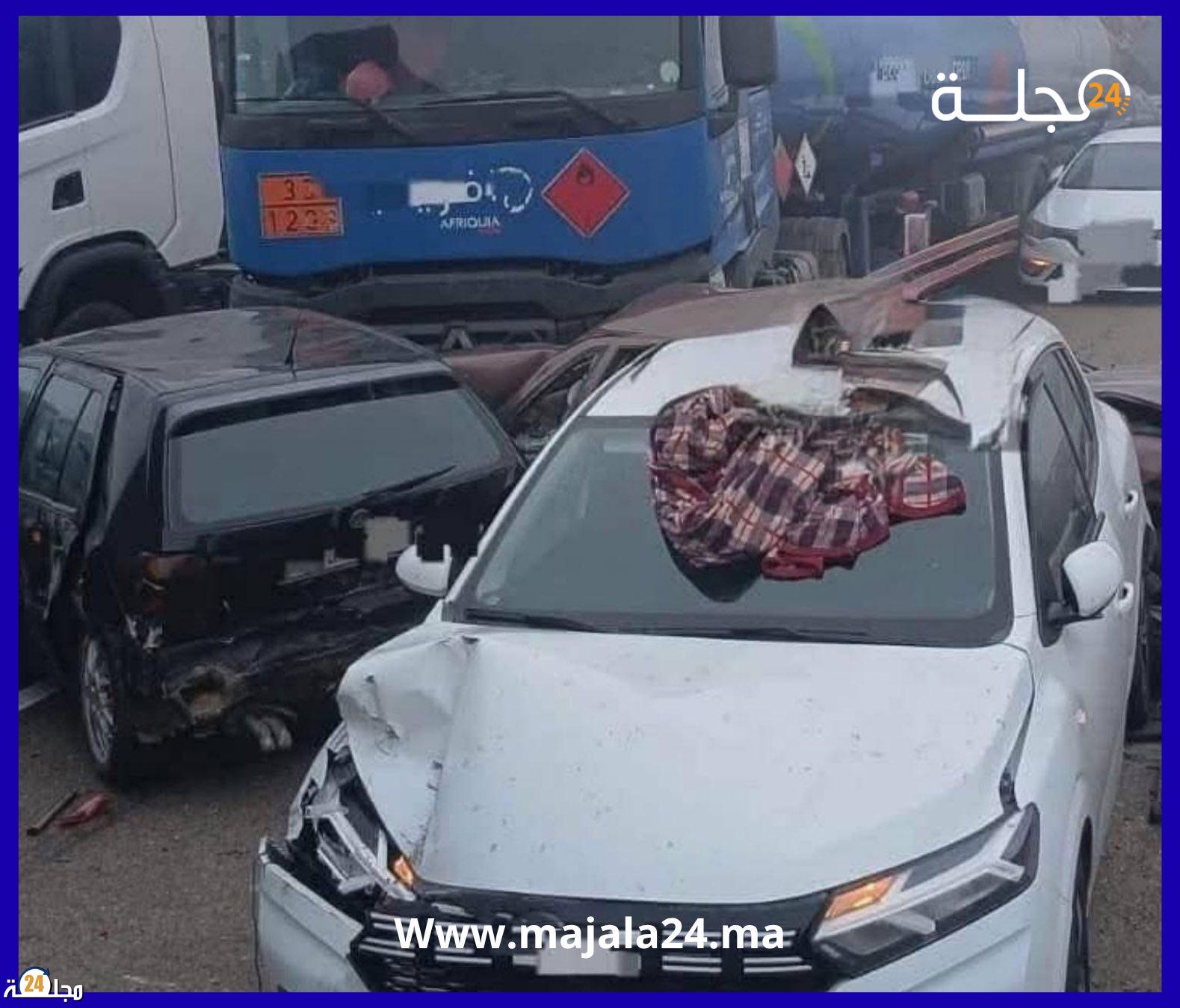 ضباب كثيف يتسبب في فاجعة سير خطيرة بين أزمور والجديدة