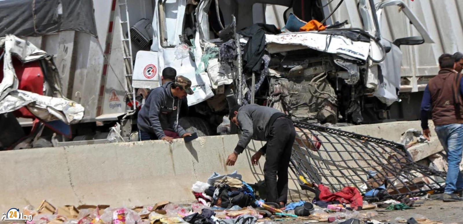 وفاة 9 أشخاص في حادثة سير بسيدي قاسم