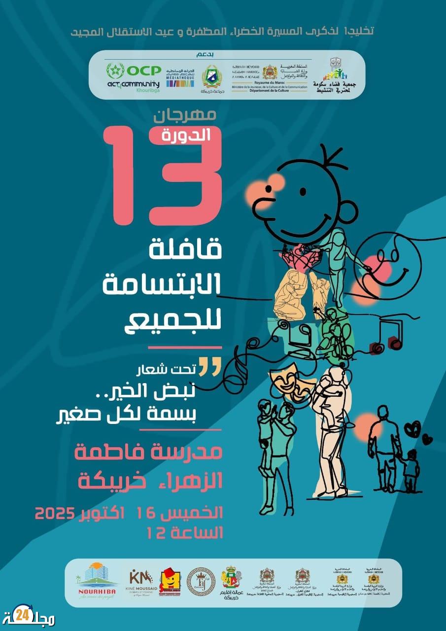 قافلة الابتسامة تعود بخريبكة في دورتها الثالثة عشر: نبض الخير يلامس قلوب الصغار