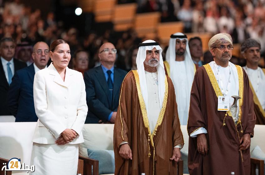 صاحبة السمو الملكي الأميرة للا حسناء تشارك بأبوظبي في حفل إستقبال على شرف كبار الشخصيات المشاركين في المؤتمر العالمي للحفاظ على الطبيعة