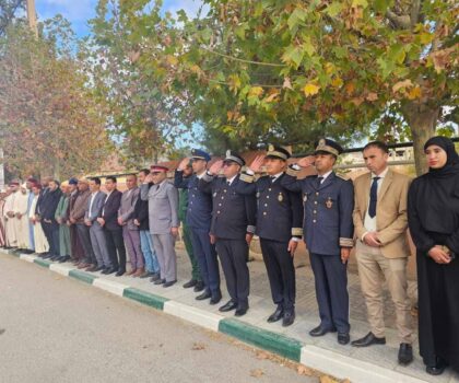 إحياء مراسيم تحية العلم بجماعة تونفيت اقليم ميدلت في الذكرى الخمسين للمسيرة الخضراء