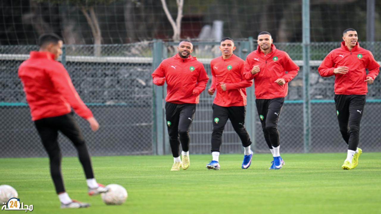 نهائي الكان..آخر حصة تدريبية للأسود إستعدادا لمواجهة السنغال