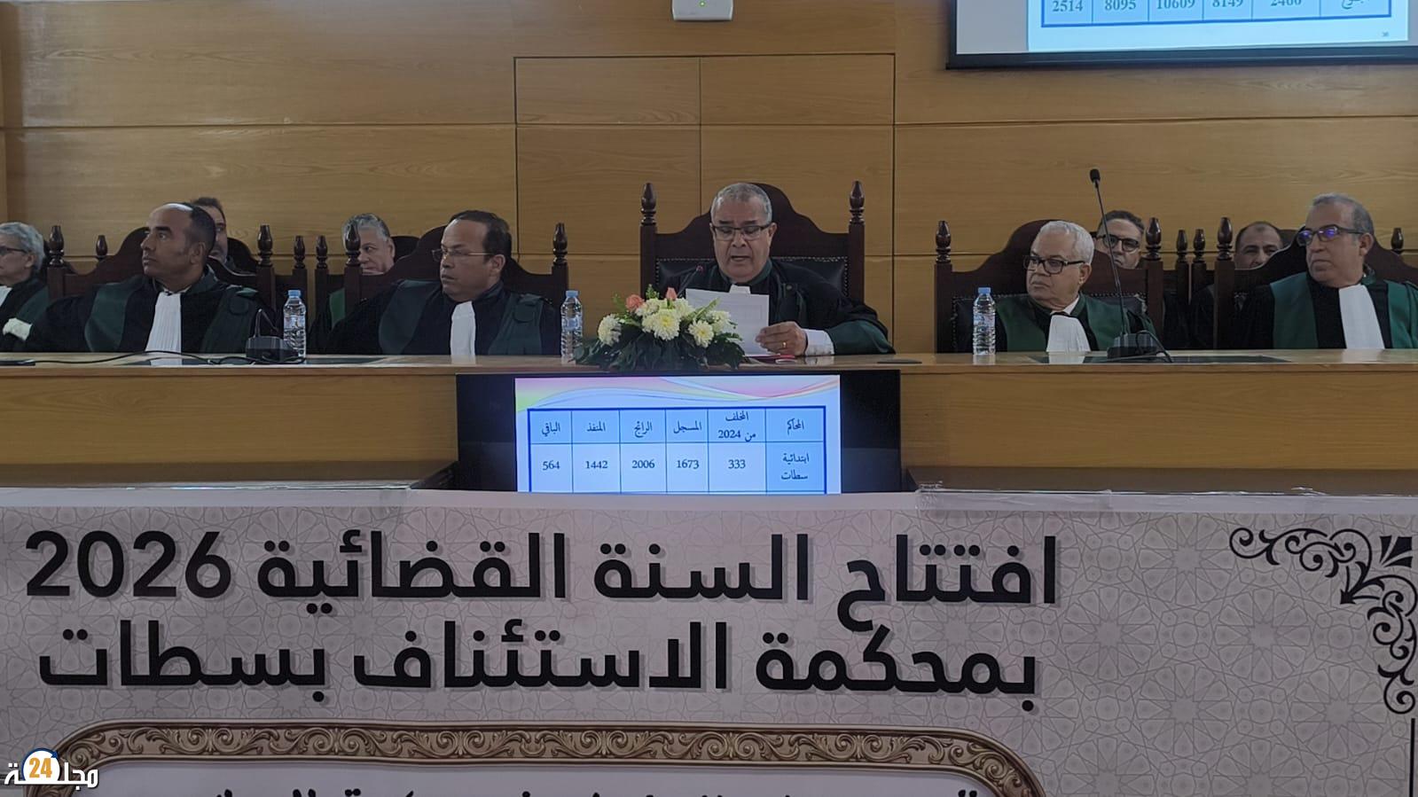 افتتاح السنة القضائية 2026 بسطات: أزيد من 129 ألف قضية محكومة وتقليص المخلف بـ2724 ملفا