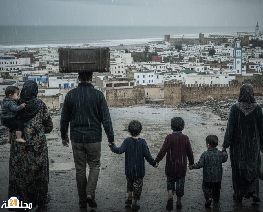 القصرالكبير يغرق وأصيلة تتفرج: صدمة من غياب التضامن الرسمي وتحول المدينة إلى بورصة لاستغلال النازحين.