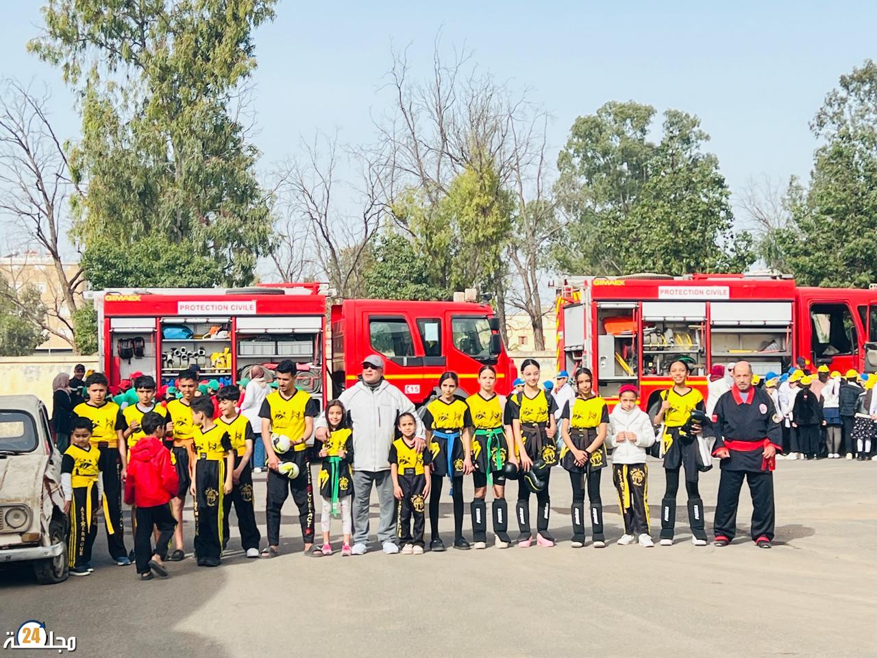 جمعية النور للرياضات تتألق في احتفالات اليوم العالمي للوقاية المدنية بخريبكة