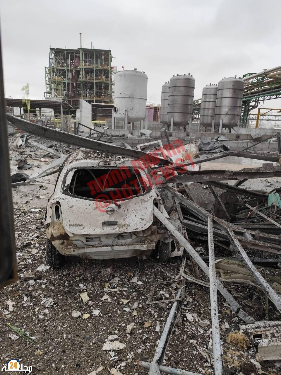 هجوم صاروخي إيراني يستهدف إسرائيل ويشعل حريقا بمصنع كيماويات بالجنوب