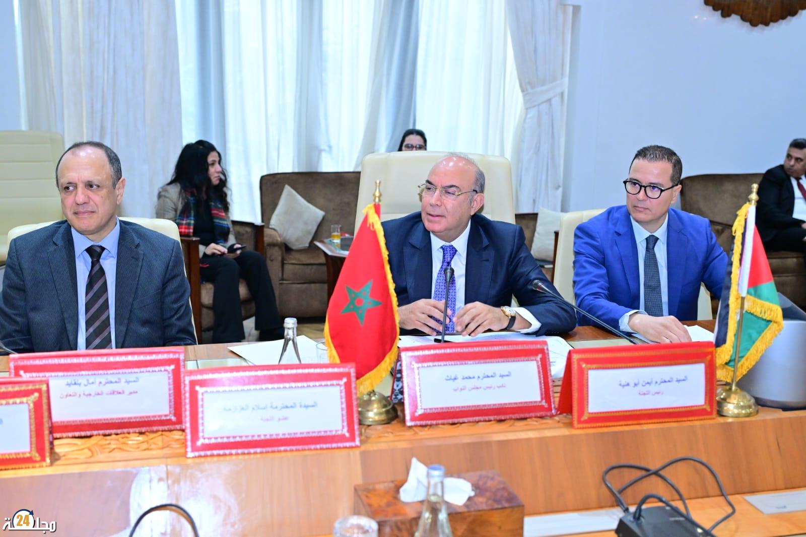 نائب رئيس مجلس النواب السيد محمد غيات يستقبل وفدا عن لجنة الطاقة والثروة المعدنية بمجلس النواب الأردني