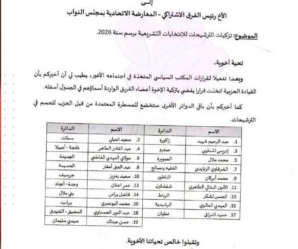 الاتحاد الاشتراكي بسطات… تزكية مثيرة للجدل تعيد سؤال النخب والتمثيلية