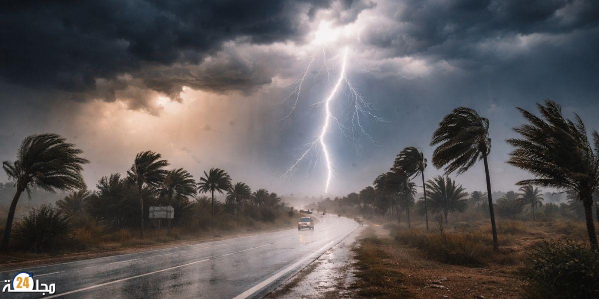 نشرة إنذارية : زخات رعدية قوية مع تساقط البرد بعدد من مناطق المغرب