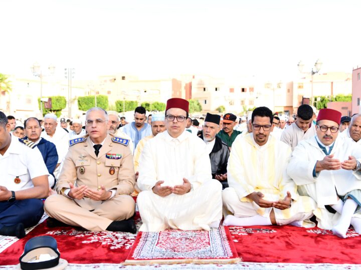 عامل إقليم الرحامنة يحي صلاة عيد الأضحى بمصلى المحسنين بمدينة بن جرير 