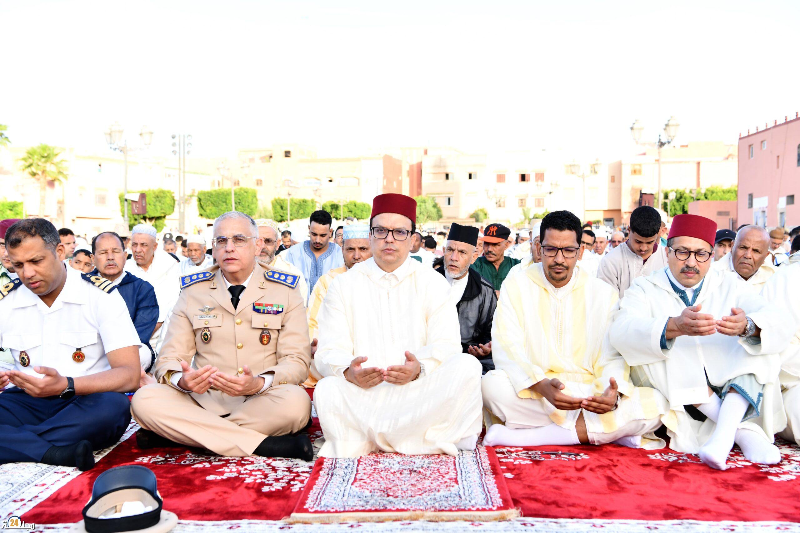 عامل إقليم الرحامنة يحي صلاة عيد الأضحى بمصلى المحسنين بمدينة بن جرير 