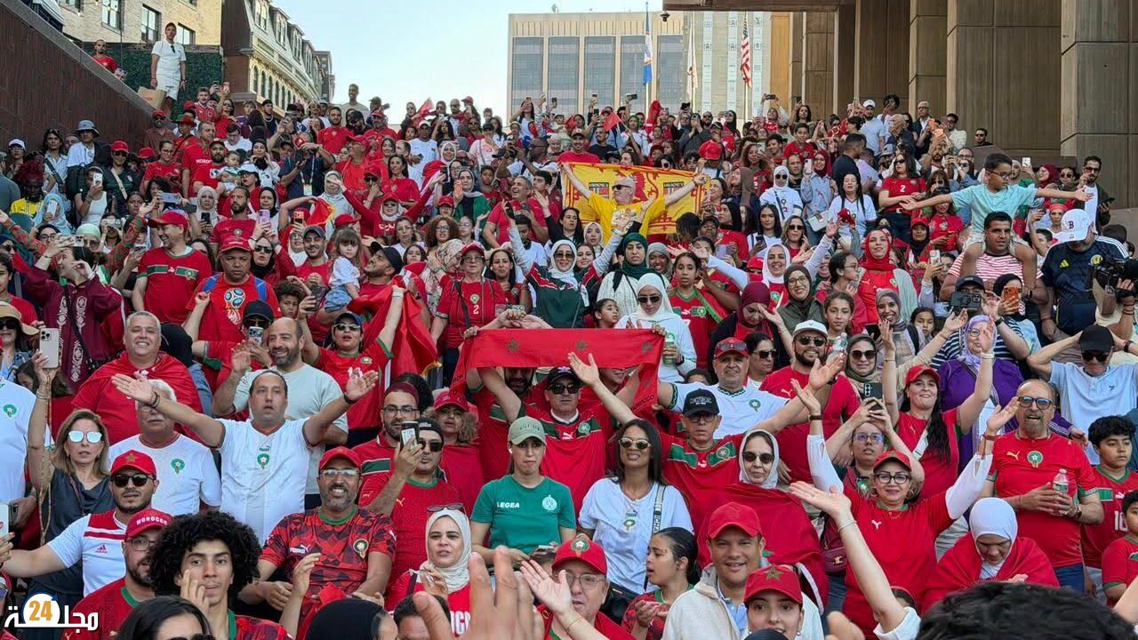 الجماهير المغربية تغزو شوارع بوسطن لدعم أسود الأطلس قبل مواجهة اسكتلندا