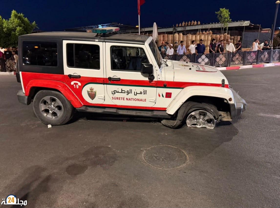 مراكش.. توقيف مشتبه فيه في سرقة سيارة للشرطة بعد مطاردة أمنية وحادثة سير