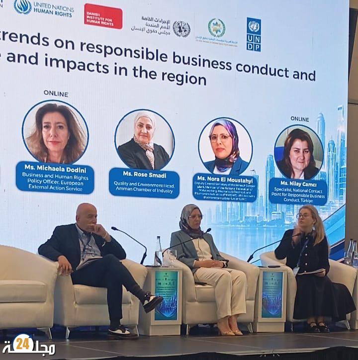 ” نورة المستحيي” من الأردن : الحوار الإجتماعي والعمل المشترك بين الإدارة وممثلي العمال يشكلان آلية فعالة لتعزيز السلم الإجتماعي والإستقرار المهني