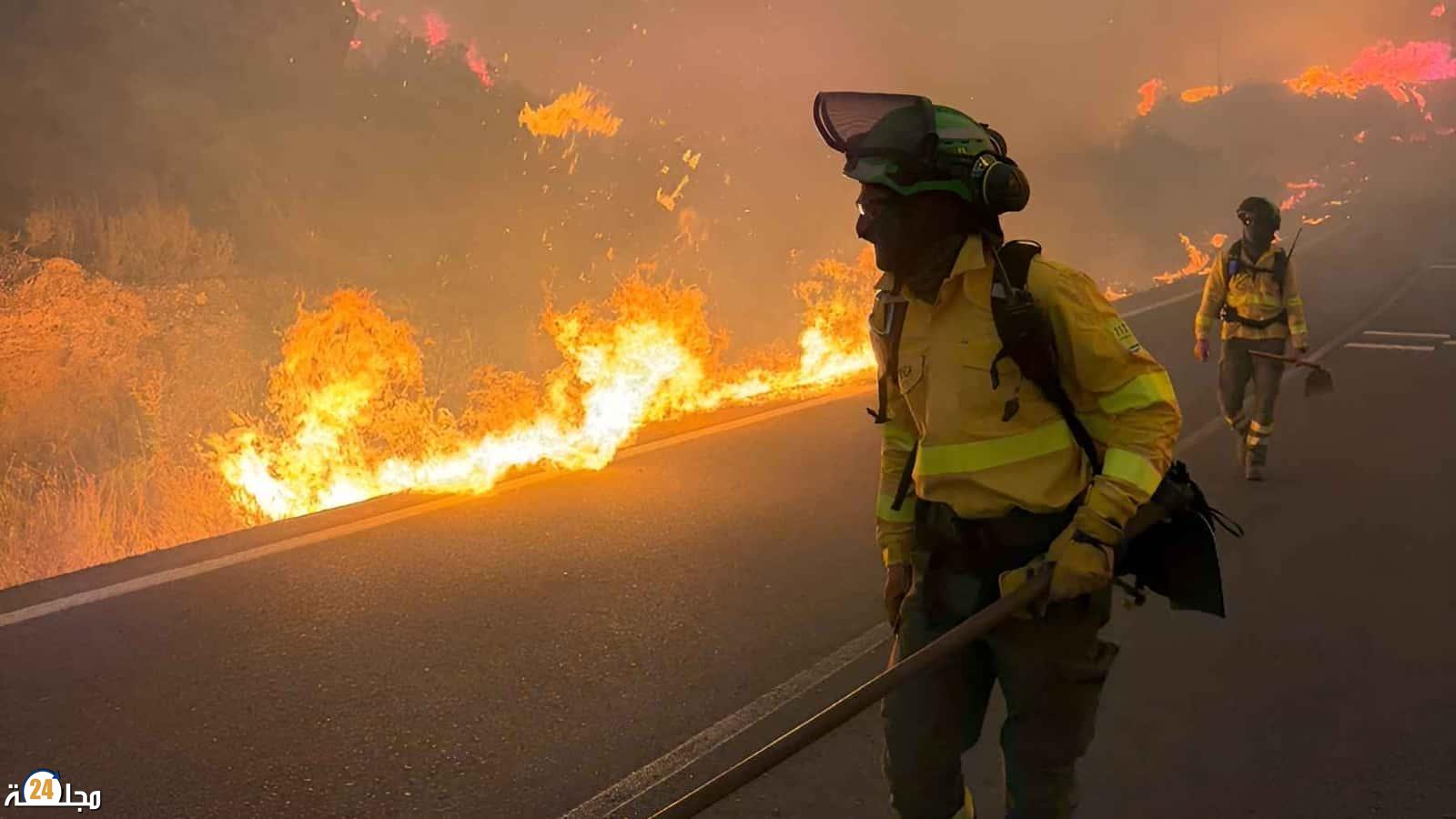 مقتل 12 شخصا على الأقل في حريق غابات مدمر جنوب إسبانيا