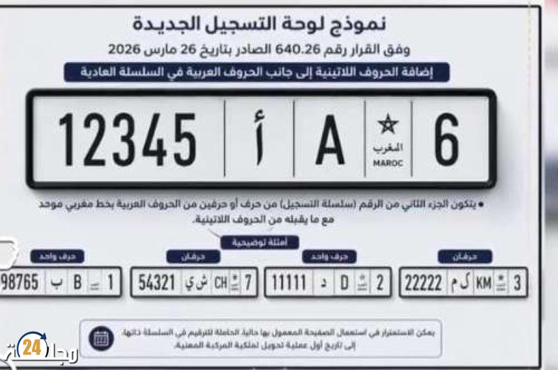 نارسا تعتمد نموذجا موحدا لصفائح تسجيل المركبات لتسهيل السير الدولي