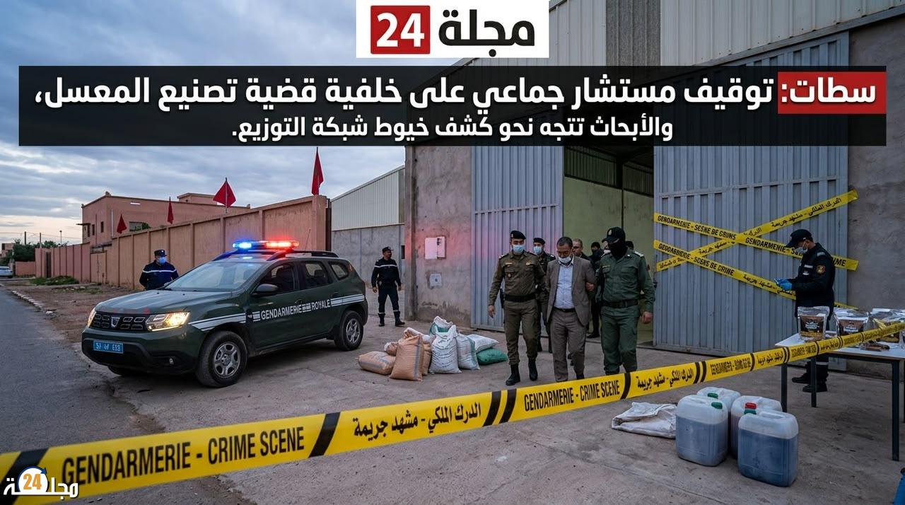 سطات.. توقيف مستشار جماعي على خلفية قضية تصنيع المعسل، والأبحاث تتجه نحو كشف خيوط شبكة التوزيع