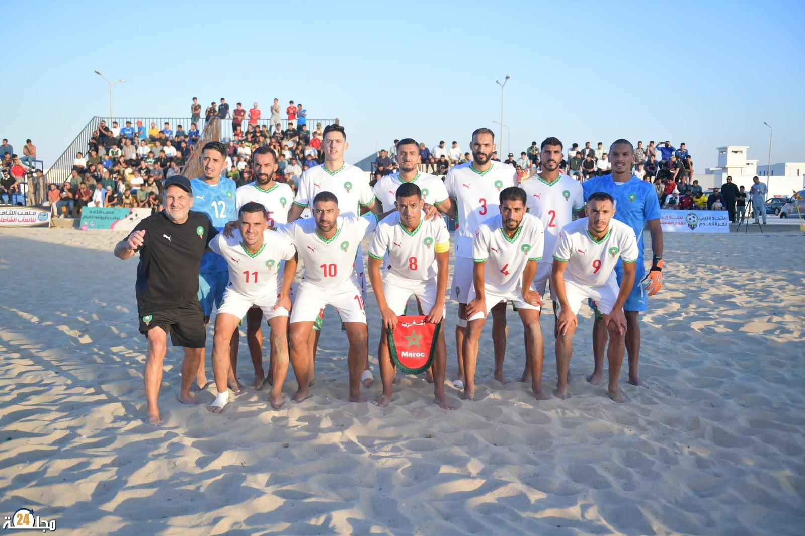 المنتخب الوطني لكرة القدم الشاطئية يحسم التأهل القاري بانتصار عريض على ليبيا